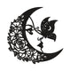 Floral Moon Butterfly Face Embroidery Design, Instant Download