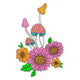 Floral Mushroom Bouquet Embroidery Design, Whimsical Cottagecore Machine Embroidery, Instant Download