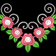 Floral Neckline Embroidery Design, Machine Embroidery Pattern, Instant Download