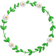 Floral Oval Frame Embroidery Design, Instant Download