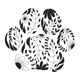 Floral Paw Print Embroidery Design, Botanical Sketch Pattern, Instant Download