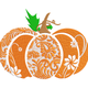 Floral Pumpkin Embroidery Design, Instant Download