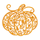Floral Pumpkin Embroidery Design, Autumn Thanksgiving Machine Embroidery Pattern, Instant Download