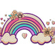 Floral Rainbow Embroidery Design, Boho Machine Embroidery Pattern, Instant Download