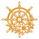 Floral Ship Wheel Embroidery Design, Instant Download