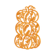Floral Stacked Pumpkin Embroidery Design, Instant Download
