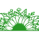 Floral Sunburst Border Embroidery Design V2, Instant Download