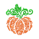 Floral Swirl Pumpkin Embroidery Design, Instant Download
