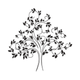 Floral Swirl Tree Embroidery Design, Instant Download