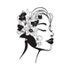 Floral Woman Silhouette Embroidery Design, Instant Download