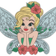 Flower Fairy Embroidery Design, Machine Embroidery Pattern, Instant Download