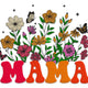 Flower Garden Mama Lettering Embroidery Design, Instant Download