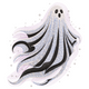 Flowing Ghost Halloween Embroidery Design, Spooky Ghost Machine Embroidery Pattern, Instant Download