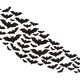 Flying Bats Silhouette Embroidery Design, Instant Download