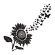Flying Butterflies Floral Embroidery Design, Instant Download