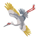 Flying Crane Embroidery Design, Bird Machine Embroidery Pattern, Instant Download
