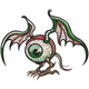 Flying Eyeball Winged Monster Embroidery Design, Instant Download