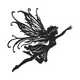 Flying Fairy Silhouette Embroidery Design V2, Instant Download