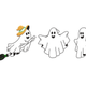 Flying Ghost Trio Halloween Embroidery Design, Instant Download