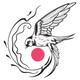 Flying Swallow Bird Embroidery Design, Instant Download