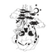 Forest Heart Skull Embroidery Design, Instant Download