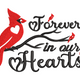 Forever in Our Hearts Cardinal Memorial Embroidery Design, Instant Download