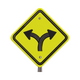 Fork Road Sign Embroidery Design, Instant Download