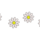 Four Daisies Embroidery Design, Instant Download