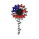 Freedom Sunflower Embroidery Design, Instant Download