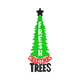 Fresh Christmas Trees Vertical Embroidery Design, Holiday Pine Tree Machine Embroidery Pattern, Instant Download