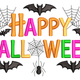 Fun Happy Halloween Embroidery Design, Cheerful Halloween Machine Embroidery Pattern, Instant Download