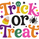 Fun Colorful Trick or Treat Embroidery Design, Halloween Machine Embroidery Pattern, Instant Download