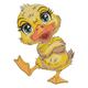 Funny Cartoon Duck Embroidery Design, Instant Download