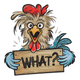 Funny Chicken Embroidery Design, Cartoon Rooster Machine Embroidery Pattern, Instant Download