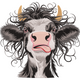 Funny Cow Embroidery Design, Instant Download