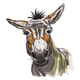 Funny Donkey Embroidery Design, Instant Download