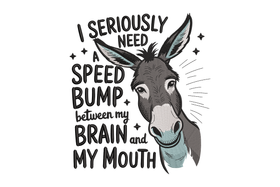 Funny Donkey Quote Embroidery Design, Machine Embroidery Pattern, Instant Download
