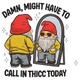 Funny Gnome Mirror Embroidery Design, Instant Download