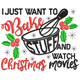 Funny Holiday Baking Quote Embroidery Design, Christmas Apron Pattern, Instant Download