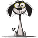 Funny Long Neck Dog Embroidery Design, Instant Download