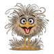 Funny Ostrich Cartoon Embroidery Design, Instant Download
