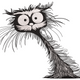 Funny Scruffy Cat Embroidery Design, Instant Download