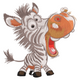 Funny Zebra Embroidery Design, Cartoon Zebra Machine Embroidery Pattern