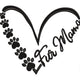 Fur Mama Heart Paw Embroidery Design, Instant Download