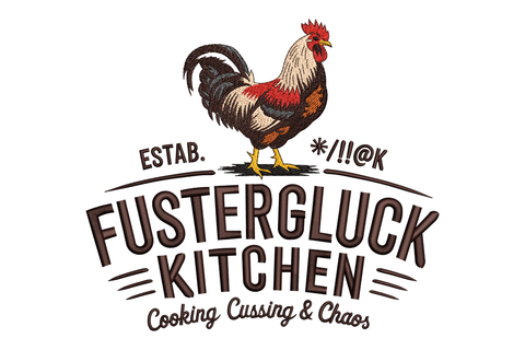 Fustergluck Kitchen Rooster Embroidery Design, Machine Embroidery Pattern, Instant Download