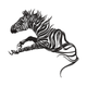 Galloping Horse Line Art Embroidery Design, Instant Download