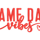 Game Day Vibes Embroidery Design, Machine Embroidery Pattern, Instant Download
