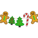Gingerbread Christmas Garland Embroidery Design, Instant Download
