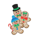 Gingerbread Family Christmas Embroidery Design, Instant Download