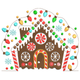 Gingerbread House Christmas Embroidery Design, Instant Download